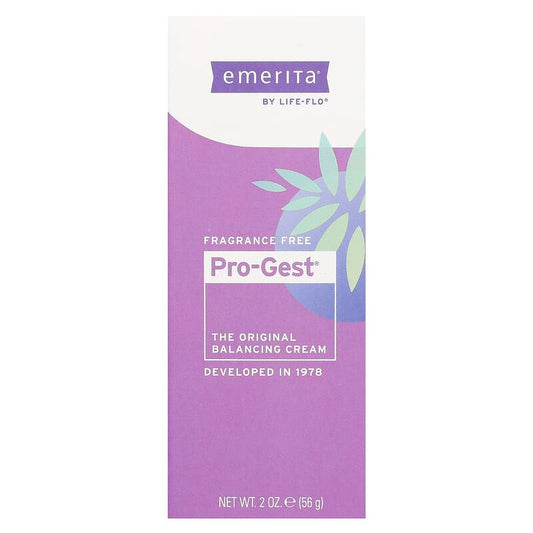 Emerita by Life-flo Pro-Gest Balancing Cream – Progesterone Cream for Women, Original Formula with USP Progesterone from Wild Yam, Fragrance-Free
