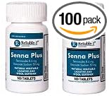 Senna Laxatives by Reliable 1 Laboratories | Natural Laxatives for Constipation Relief | Gentle Constipation Relief for Adults| Senna Tablets 8.6mg, 100 Count, 2 Bottles : Health & Household