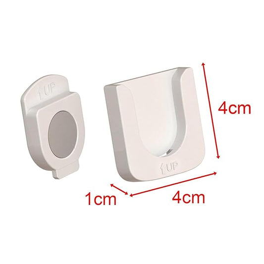 Remote Control Holder Wall Mount -Magnetic Control Organizer Storage Containers for TV Air Conditioning White(Pack0f2)