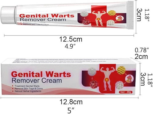 Wart Remover Ointment, Wart Remover Ointment, Genital Antibacterial Treatment Cream, Remove Skin Labels Corns Relieve Discomfort Portable Wart Cream- 20Grams