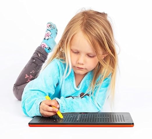 Magnetic Drawing Board with Stylus – Bead Magnet Tablet for Kids’ Learning, Writing, Doodling & Educational Play (Black)