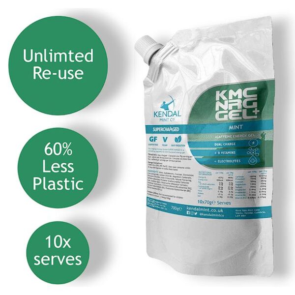 Kmc Caffeine Energy Gel Refill Pouch Mint- 700G