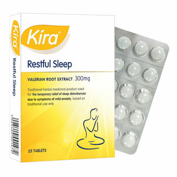 Kira Restful Sleep – Valerian Root Extract, 25 Tablets | Natural Sleep Aid, Relaxation & Rest Support