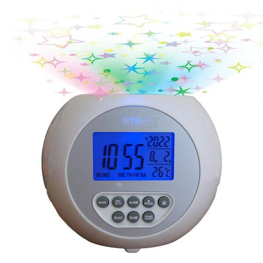 Lifemax Star Projection Clock, 10 Nature Sound, Alarm Clock