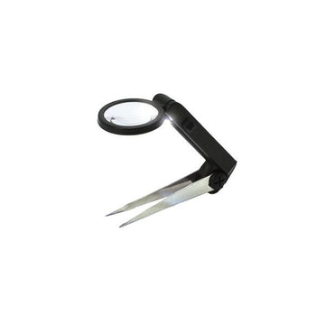 Lifemax Magnifying Tweezers, 20Mm Lens, Led Illumination