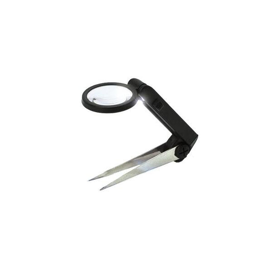 Lifemax Magnifying Tweezers, 20Mm Lens, Led Illumination