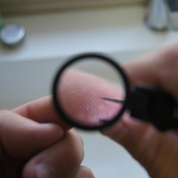 Lifemax Magnifying Tweezers, 20Mm Lens, Led Illumination