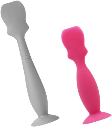 2 Pcs Nappy Cream Applicator Soft Baby Bottom Brush Nappy Rash Cream Applicator With Suction Cup For Newborn Baby Facial Cosmetic