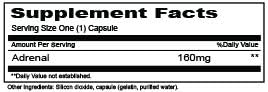 Priority One Vitamins Adrenal 160Mg 60 Capsules Adrenal Support
