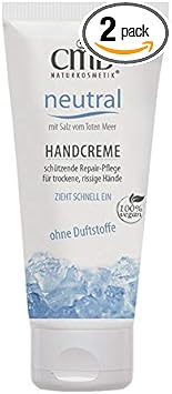 Cmd Neutral Hand Cream With The Dead Sea Salt, 2 Packs (Organic, Vegan, Natural Cosmetics)