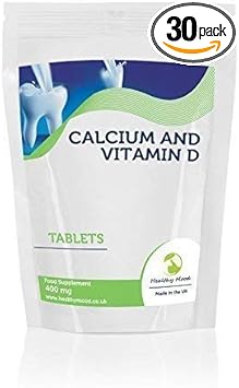 Calcium 400Mg And Vitamin D3 5Ug 30 Tablets Pills Quality Products Nutrition Health Food Supplements Healthy Mood Uk Quality Nutrients