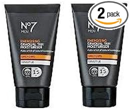 (2 Pack) No7 Men Energising Moisturiser Spf15 X 50Ml & No7 Men Energising Gradual Tan Moisturiser Spf15 X 50Ml