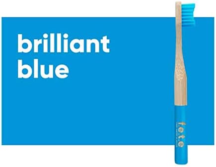 F.E.T.E | Brilliant Blue Children'S Bamboo Toothbrush | Biodegradable & Compostable Handle | Recyclable Soft Bristles | Sustainable | Vegan