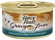 Fancy Feast Gravy Lovers Turkey Feast in Roasted Turkey Flavor Gravy Cat Food, 3 oz, 12 Cans : Pet Supplies