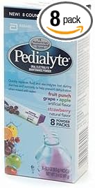 Pedialyte Powder Packs Variety, 0.3-Ounce Packets 8 Count (Pack Of 2)
