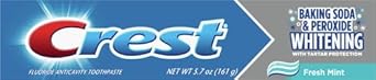 Crest Cavity & Tartar Protection Toothpaste, Whitening Baking Soda & Peroxide, Mint , 5.7Oz