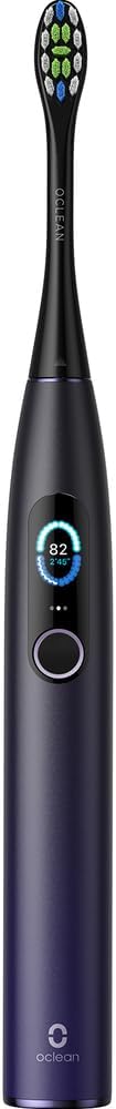 Oclean X Pro, Smart Electric Toothbrush, 3 Modes With Whitening, Quick Charge For 30 Days, Anti-Mould Design, Ipx7 –Deep Purple