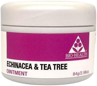 Bio-Health Echinacea And Tea Tree Face And Body Ointment For Acne, Insect Bites And Cold Sores, Deeply Moisturises Skin, Cruelty Free Emollient Suitable For Most Skin Types, 84G