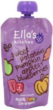 Ella'S Kitchen Sweet Potatoes, Pumpkin, Apples + Blueberries Stage 1 From 4 Months 120G - Pack Of 2