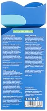 Q+A Bodycare Heroes Giftset - 3-Step Skincare Routine: Salicylic Acid Body Wash, AHA Exfoliator Scrub & Vitamin C Body Cream, Travel Sized 50ml Each, Exfoliate, Smooth & Radiate, Softens Skin : Amazon.co.uk: Beauty