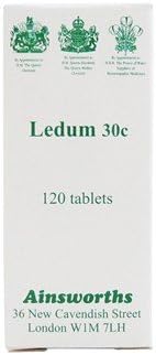 Ainsworths 30C Ledum Homoeopathic Remedy - Pack Of 120 Tablets
