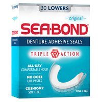 Sea-Bond Denture Adhesive Wafers, Lowers, Original - 2Pc : Health & Household
