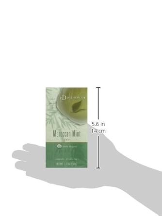Davidson'S Organics, Moroccan Mint Green, 25-Count Tea Bags, Pack Of 6