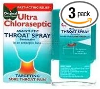 3 Packs of Ultra Chloraseptic Original Menthol Throat Spray 15ml : Amazon.co.uk: Health & Personal Care