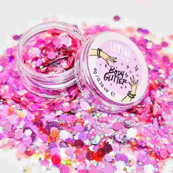 Luvyah Cosmetics Candy Pink Festival Body Glitter Face 4G