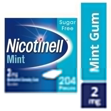 Nicotinell Gum Stop Smoking Aid 2 Mg Mint 204 Pieces