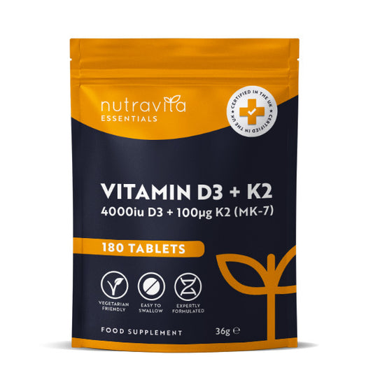 Nutravita Vitamin D3 4000 Iu & Vitamin K2 100G (Mk7) – 180