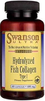 Swanson Hydrolyzed Fish Collagen Type I 400 Milligrams 60 Capsules