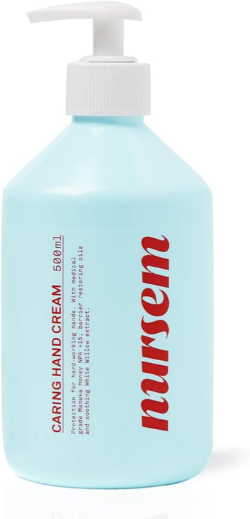 Nursem Caring Hand Cream β 500Ml | Fast-Absorbing Natural Hand Cream For Very Dry Skin | Fragranced Moisturizer For Deep Hydration, Skin Repair & Protection For Dry, Cracked Hands
