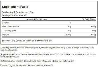 Swanson Certified Organic Acai Concentrate 32 Fl Oz Liq