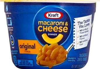 Kraft Original Macaroni And Cheese Cups Easy Microwavable Dinner (2.05 Oz Cup)