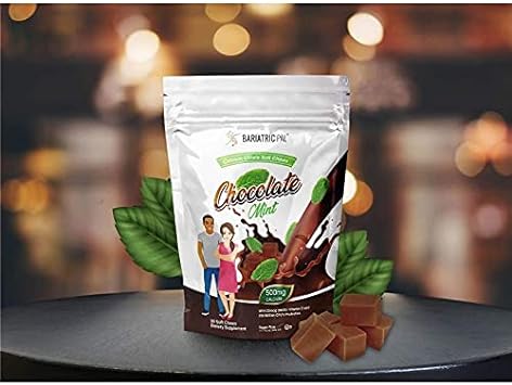 BariatricPal Sugar-Free Calcium Citrate Soft Chews 500mg with Probiotics (90 Count) - Chocolate Mint : Health & Household