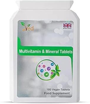 Ved's Premium Multivitamins Supplement with Vitamin A, Vitamin C, Vitamin D & B6 & More| Lactose & Gluten Free Food Supplement for Energy & Health Support| 180 Vegan Tablets| 6 Month Supply. : Amazon.co.uk: Health & Personal Care