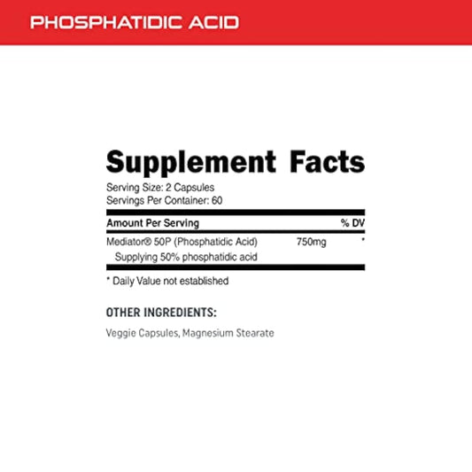 Bucked Up Phosphatidic Acid 750Mg – 60 Servings (120 Capsules)