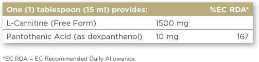 Solgar L-Carnitine 1500 Mg Liquid, 16 Oz. - Natural Lemon Flavor - Heart Health - Supports Energy, Metabolism, Exercise Endurance & Recovery - Non-Gmo, Vegan, Gluten & Dairy Free - About 31 Servings