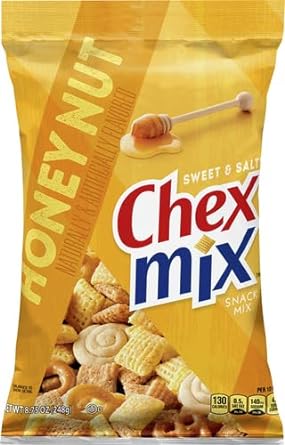 Chex Mix Snack Party Mix, Honey Nut, Sweet Salty Pub Mix Snack Bag, 8.75 Oz