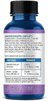 Bestlife4Pets Peaceful Paws Cat Calming Pills Aggression & Anxiety Management For Stress, Spraying, Territorial Behavior - Natural Calming Solution For Cats - Non-Drowsy Relief