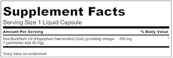 Swanson Omega-7 Oil From Sea Buckthorn Oil 450 Mg 30 Liq Caps