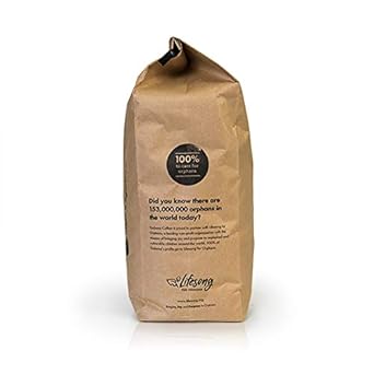 5Lb Fair Trade Organic Certified Ethiopian Yirgacheffe Whole Bean Dark Roast Coffee, 100% Arabica Specialty Coffee, 80 Ounces, 5 Pounds, Bulk Coffee