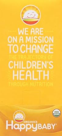 Happy Baby Organics Clearly Crafted Stage 2 Baby Food Bananas Raspberries & Oats, 4 Ounce Pouch Resealable Baby Food Pouches, Fruit & Veggie Puree, Organic Non-Gmo Gluten Free Kosher (Pack Of 8)