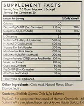 TERRA ORIGIN Healthy Gut Peach Banana | 3-Pack, 90 Servings (Three 30-Serving tubs) with L-Glutamine, Zinc, Glucosamine, Slippery Elm Bark, Marshmallow Root and More! : Health & Household
