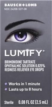 Lumify Redness Reliever Eye Drops 0.08 Ounce (2.5Ml)