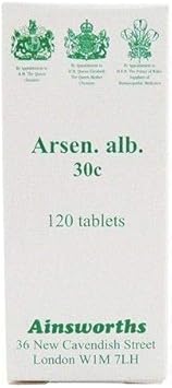 Ainsworths 30C Arsen Alb Homoeopathic Remedy - Pack Of 120 Tablets