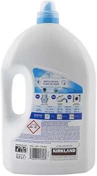 Kirkland Signature Ultra Clean Non Bio Laundry Liquid, 5L (178 Washes) β Powerful Stain Removal, Hypoallergenic Formula For Sensitive Skin, Long-Lasting Freshness, Eco-Friendly Packaging