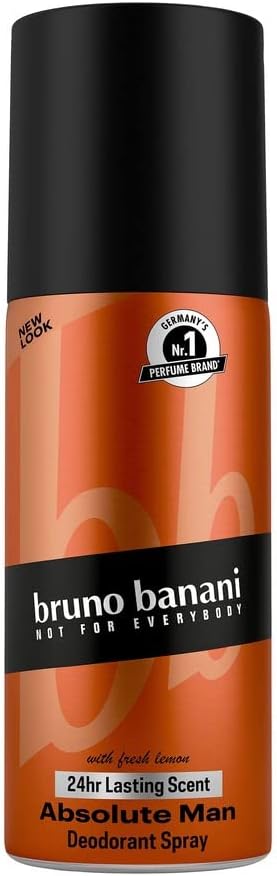 Bruno Banani Fragrance Absolute Man Deodorant Body Spray With Oriental Spicy Men'S Fragrance, 24 Hours Long-Lasting, 150 Ml