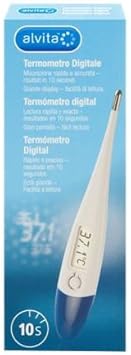 Alvita Ab-122 Digital Lcd Thermometer For Adults - Reusable, Battery Powered, Wipe Clean, Health